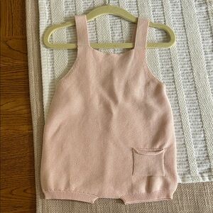 Pink Knit Baby Romper